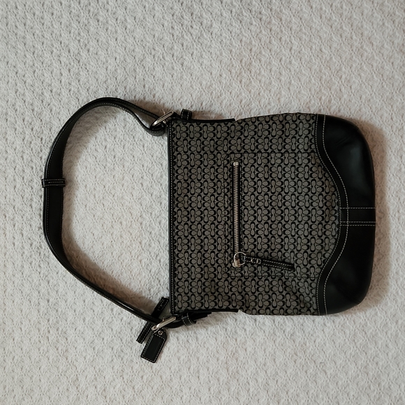 Coach Handbags - Coach Signature Jacquard F10944 Black Canvas Crossbody Shoulder Bag